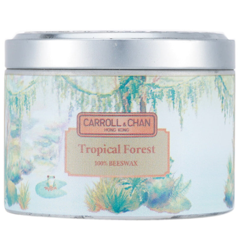 キャンドル・キャロル&チャン  100% Beeswax Tin Candle - Tropical Forest   (8x6) cm
