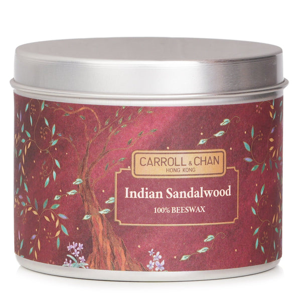 キャンドル・キャロル&チャン  100% Beeswax Tin Candle - Indian Sandalwood   (8x6) cm