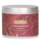 キャンドル・キャロル&チャン  100% Beeswax Tin Candle - Indian Sandalwood   (8x6) cm