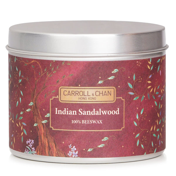 キャンドル・キャロル&チャン  100% Beeswax Tin Candle - Indian Sandalwood   (8x6) cm