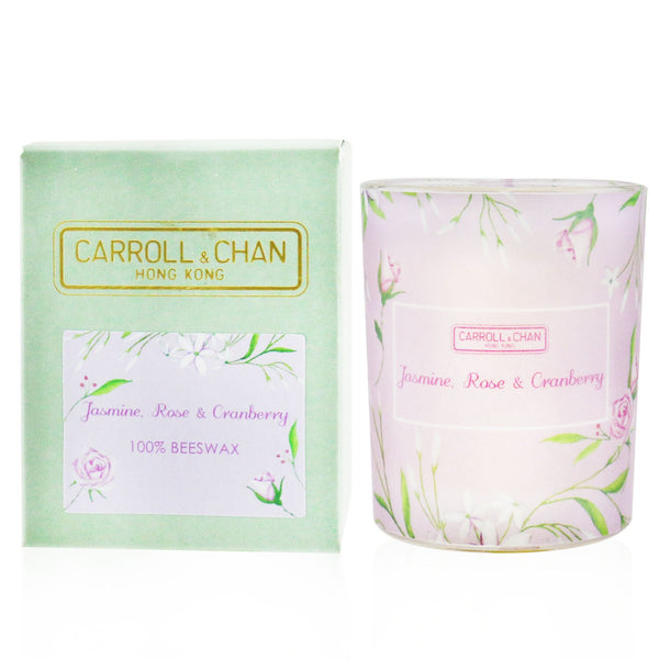 キャンドル・キャロル&チャン  100% Beeswax Votive Candle - Jasmine Rose Cranberry   65g/2.3oz