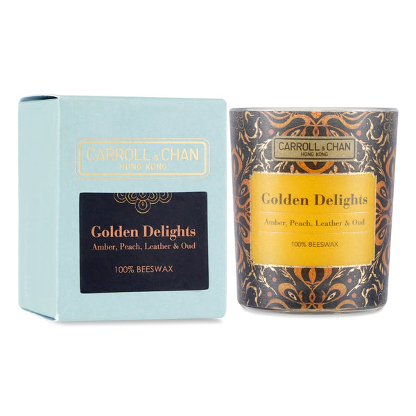 キャンドル・キャロル&チャン  100% Beeswax Votive Candle - Golden Delights   65g/2.3oz