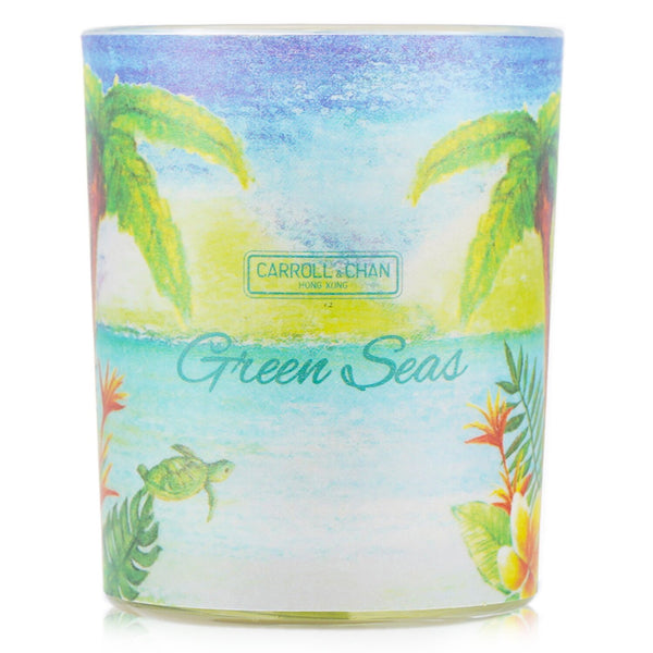 キャンドル・キャロル&チャン  100% Beeswax Votive Candle - Green Seas   65g/2.3oz