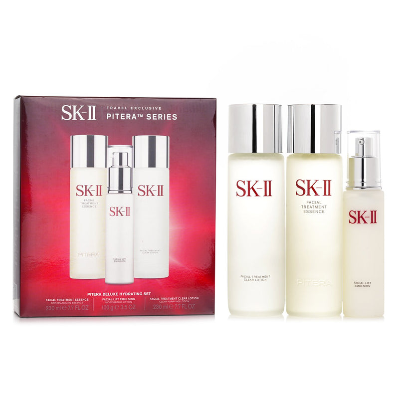 SK-II  ピテラ デラックス ハイドレーティング 3点セット フェイシャル トリートメント エッセンス 230ml + フェイシャル リフト エマルジョン 100g + フェイシャル トリートメント クリア ローション 230ml   3pcs