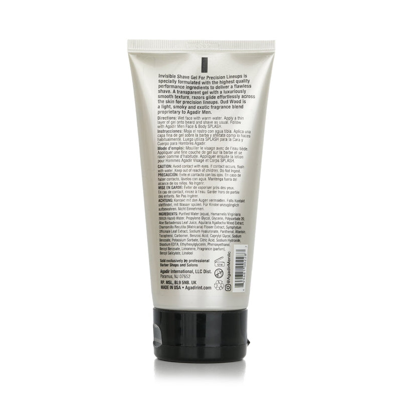 アガディール  Agadir Men Invisible Shave Gel - Oud Wood   177ml/6oz