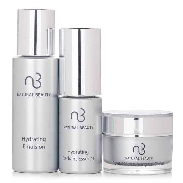ナチュラル ビューティ  Travel Set: Hydrating Emulsion 30ml + Hydrating Radiance Essence 14ml + Revital Moisturising Gel Cream 14g   3pcs