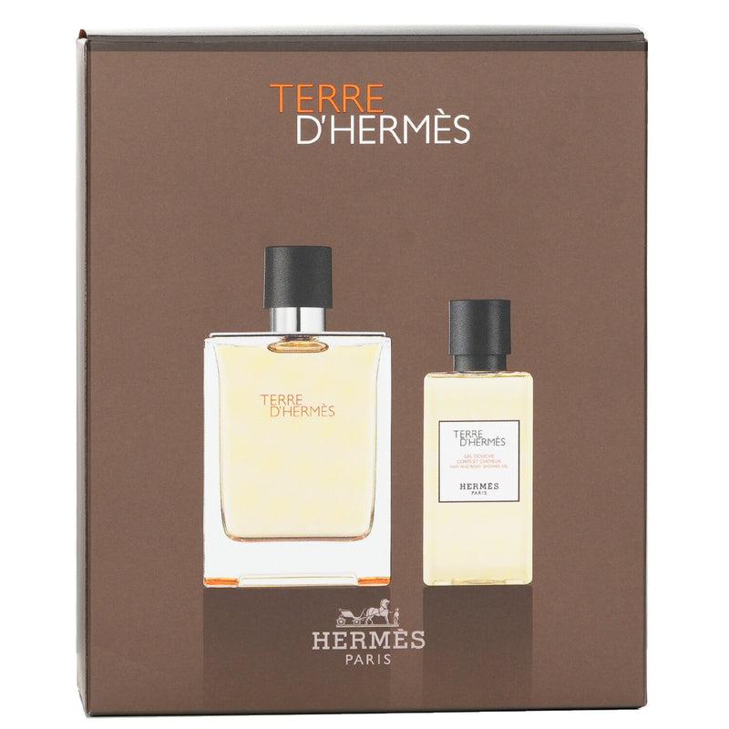 エルメス  テール ドゥ エルメス コフレ: EDT SP 100ml/3.3oz + ヘア&ボディ シャワージェル 80ml/2.7oz   2pcs