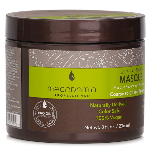 マカダミアナチュラルオイル  プロフェッショナル ウルトラリッチh リペア マスク (癖毛〜巻き毛用)   236ml/8oz
