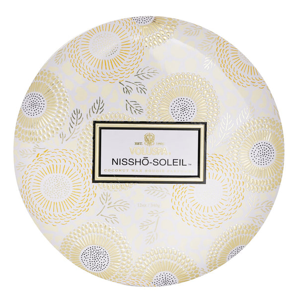 ボルスパ  3 Wick Decorative Tin Candle - Nissho Soleil   340g/12oz
