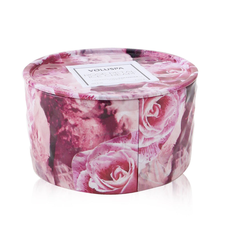 ボルスパ  2 Wick Tin Candle - Rose Petal Ice Cream   170g/6oz