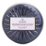 ボルスパ  Mini Tin Candle - Makassar Ebony & Peach   127g/4.5oz