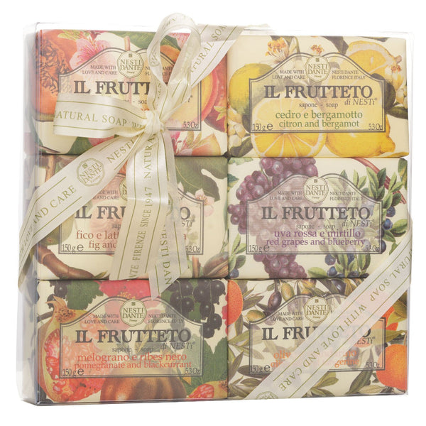 ネスティダンテ  Il Frutteto Soap Gift Set (#Peach & Melon, #Citron & Bergamot, #Fig & Almond Milk, #Red Grapes & Blueberry, #Pomegranate & Blackcurrant, #Olive Oil & Tangerine)   6x150g/5.3oz