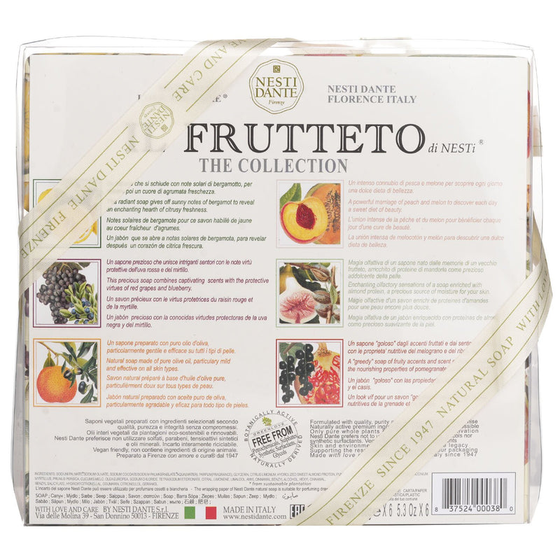 ネスティダンテ  Il Frutteto Soap Gift Set (#Peach & Melon, #Citron & Bergamot, #Fig & Almond Milk, #Red Grapes & Blueberry, #Pomegranate & Blackcurrant, #Olive Oil & Tangerine)   6x150g/5.3oz
