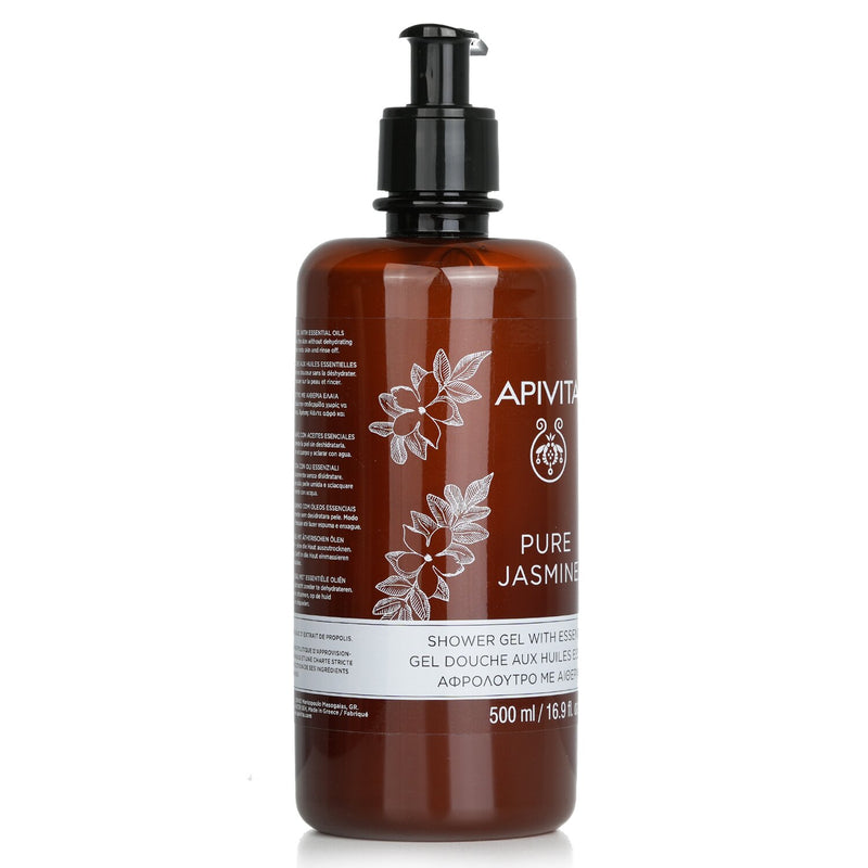 アピヴィータ  Pure Jasmine Shower Gel with Essential Oils - Ecopack   500ml/16.9oz