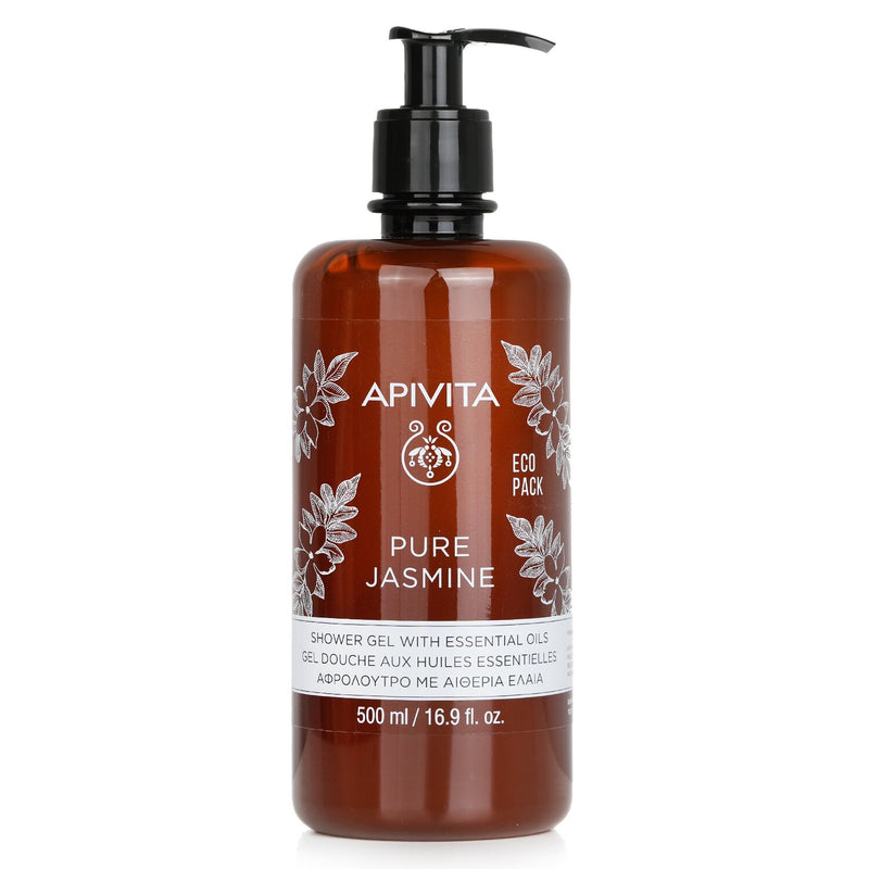アピヴィータ  Pure Jasmine Shower Gel with Essential Oils - Ecopack   500ml/16.9oz