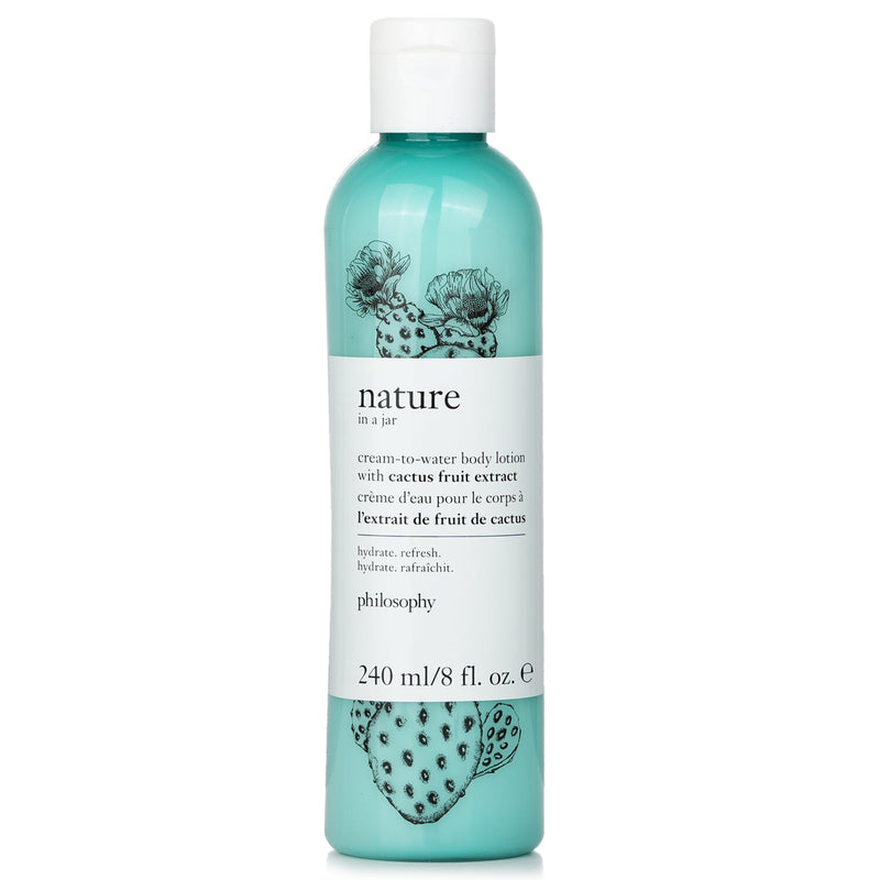 フィロソフィー  ネイチャー イン ア ジャー サボテン フルーツエキス配合 クリームトゥウォーター ボディ ローション   240ml/8oz