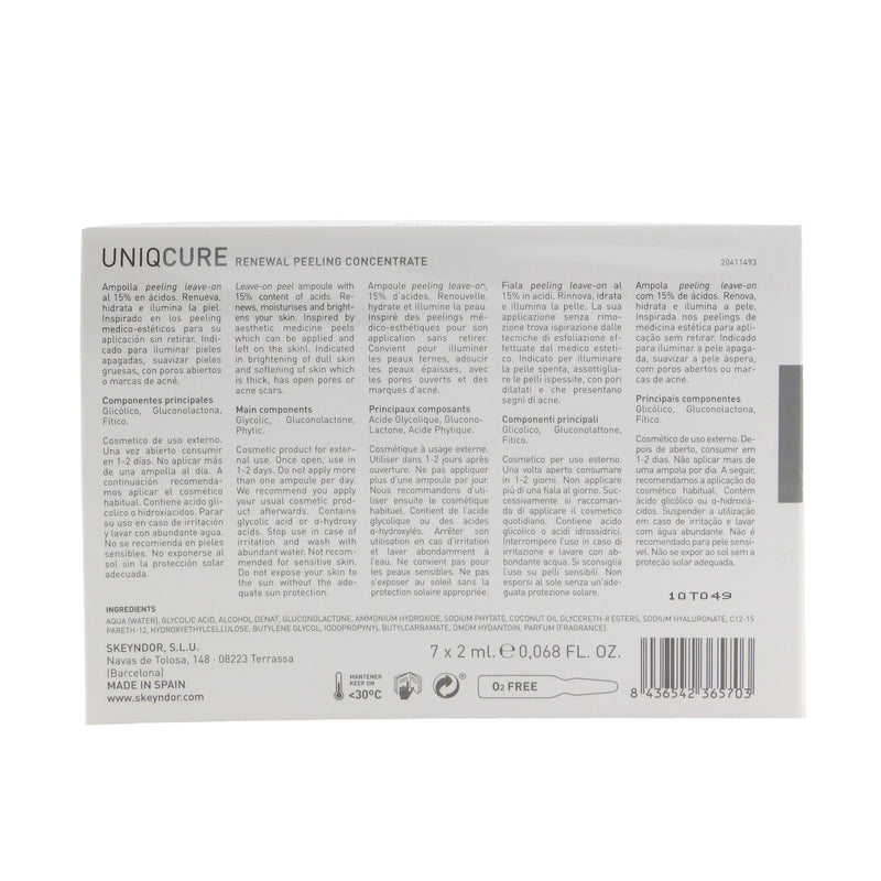 SKEYNDOR  Uniqcure Renewal Peeling Concentrate (For Dull/Thick Skins, Has Open Pores/Acne Scars)   7x2mlx0.068oz