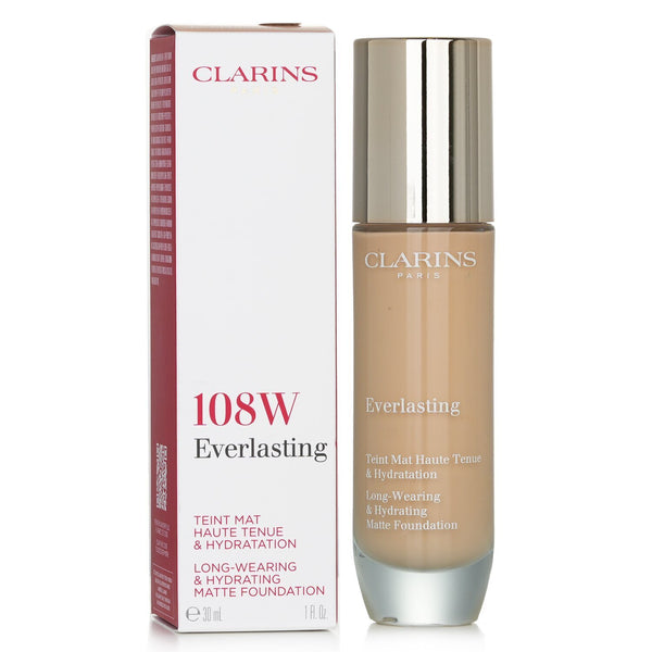 クラランス  エバーラスティング ロングウェアリング & ハイドレーティング マットファンデーション - # 108W サンド   30ml/1oz