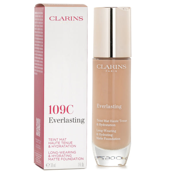 クラランス  エバーラスティング ロングウェアリング & ハイドレーティング マットファンデーション - # 109C Wheat   30ml/1oz
