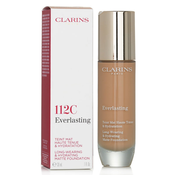 クラランス  エバーラスティング ロングウェアリング & ハイドレーティング マットファンデーション - # 112C Amber   30ml/1oz
