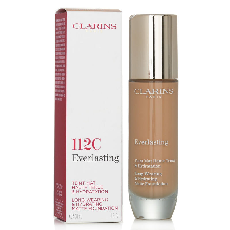 クラランス  エバーラスティング ロングウェアリング & ハイドレーティング マットファンデーション - # 112C Amber   30ml/1oz