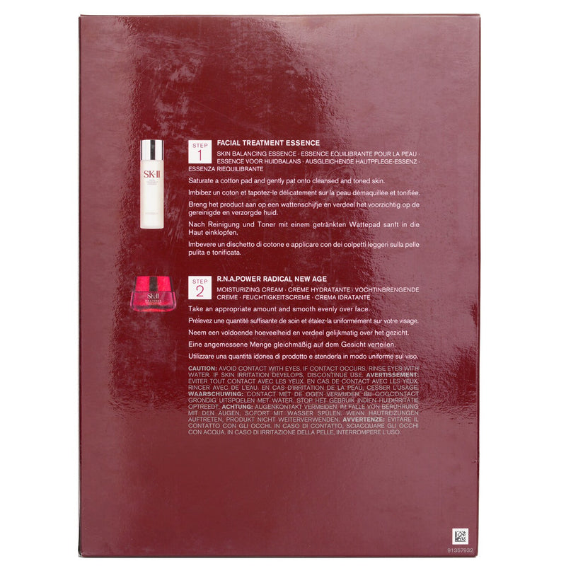 SK-II  Ageless Beauty Essentials Set: R.N.A. Power Moisturizing Cream 80ml + Facial Treatment Essence 230ml   2pcs