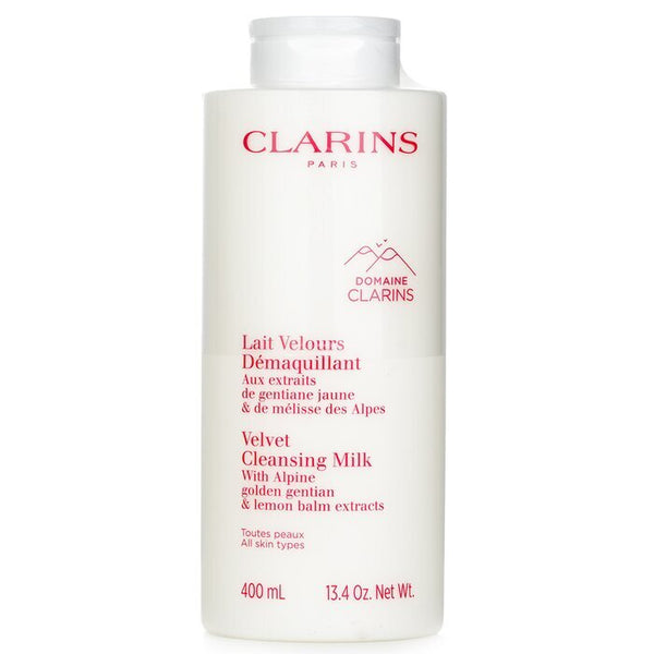 Clarins Velvet Cleansing Milk with Alpine Golden Gentian & Lemon Balm Extracts (Random Packaging) 400ml/13.4oz
