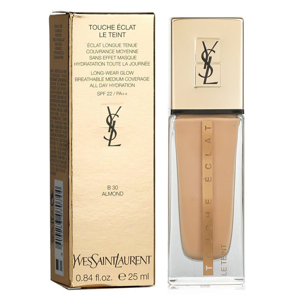 イヴサンローラン  トゥシェ エクラ ル テイント ロングウェア グロウ ファンデーション SPF22 - # B30 アーモンド   25ml/0.84oz