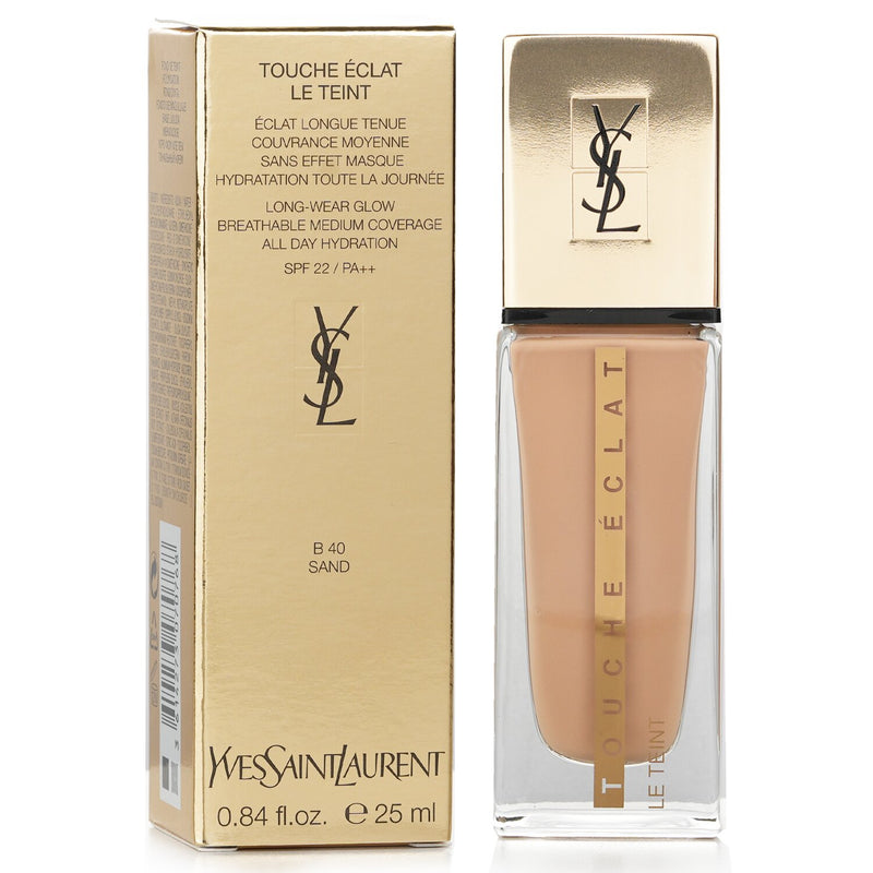 イヴサンローラン  トゥシェ エクラ ル テイント ロングウェア グロウ ファンデーション SPF22 - # B40 サンド   25ml/0.84oz