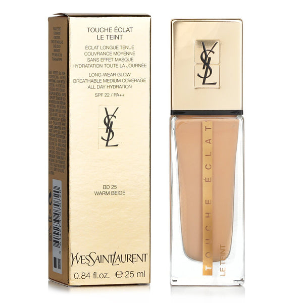 イヴサンローラン  トゥシェ エクラ ル テイント ロングウェア グロウ ファンデーション SPF22 - # BD25 ウォームベージュ   25ml/0.84oz