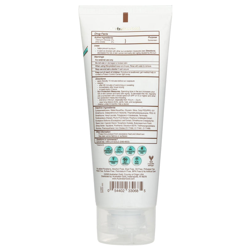 オーストラリアンゴールド  Botanical Sunscreen SPF 50 Tinted Face BB Cream - Rich to Deep   89ml/3oz
