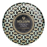 ボルスパ  3 Wick Decorative Tin Candle - French Linen   340g/12oz
