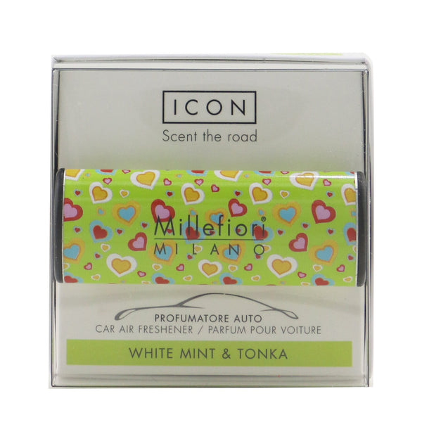 ミッレフィオーリ  Icon Cuori & Fiori Car Air Freshener - White Mint & Tonka   1pc