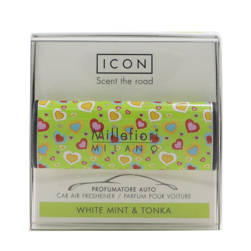 ミッレフィオーリ  Icon Cuori & Fiori Car Air Freshener - White Mint & Tonka   1pc