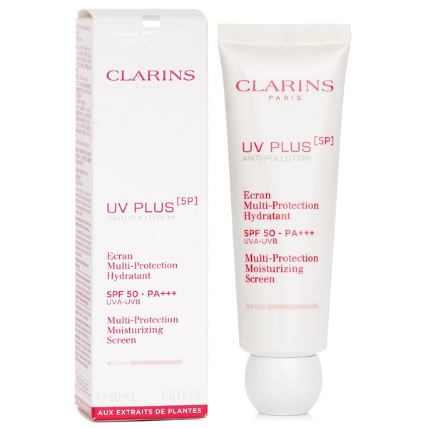 クラランス  UVプラス[5P] アンチポリューション マルチプロテクション モイスチャライジングスクリーン SPF50・ローズ   50ml/1.6oz