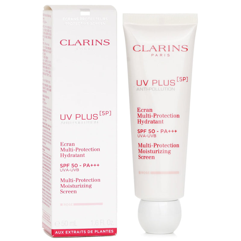 クラランス  UVプラス[5P] アンチポリューション マルチプロテクション モイスチャライジングスクリーン SPF50・ローズ   50ml/1.6oz