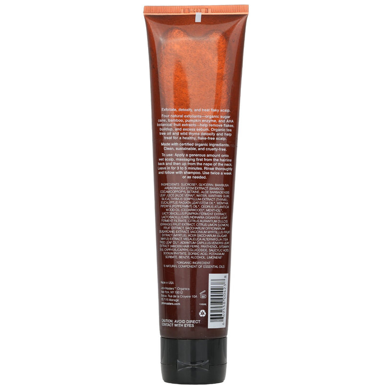 ジョンマスターオーガニック  Scalp Exfoliating Scrub With Sugar Cane & Tea Tree Oil   180g/6.3oz