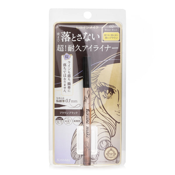 キスミー  ヒロインメイク プライム リキッドアイライナー リッチキープ - #02 ブラックブラウン   0.4ml/0.0133oz