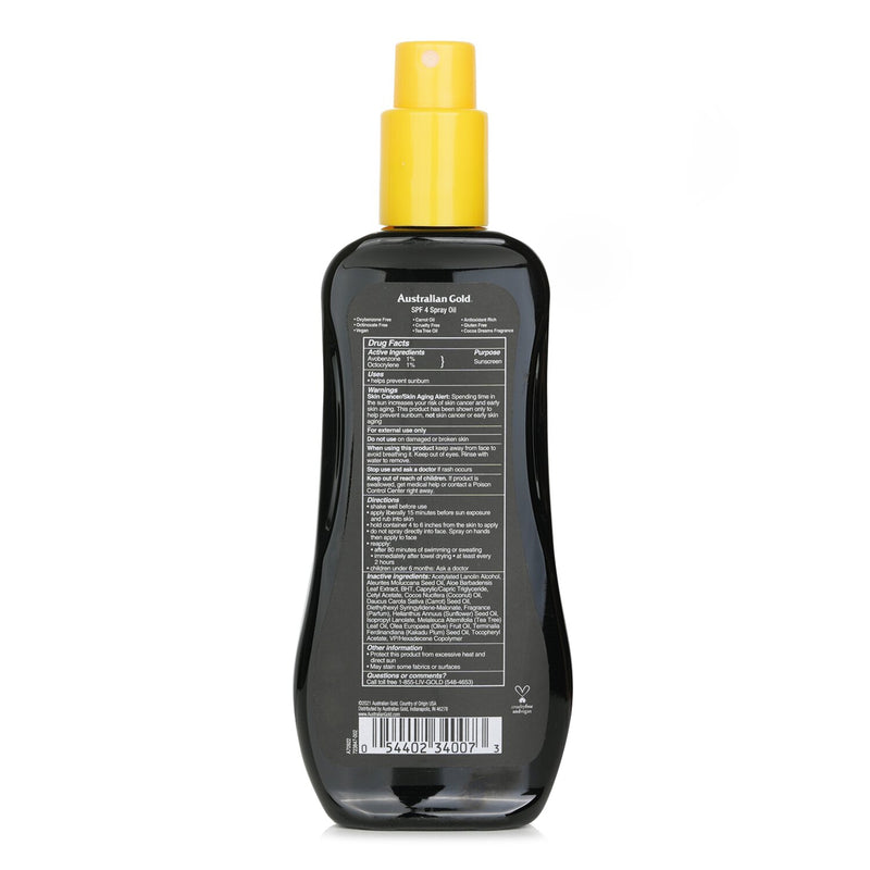 オーストラリアンゴールド  ハイドレーティング スプレー オイル サンスクリーン SPF 4   237ml/8oz