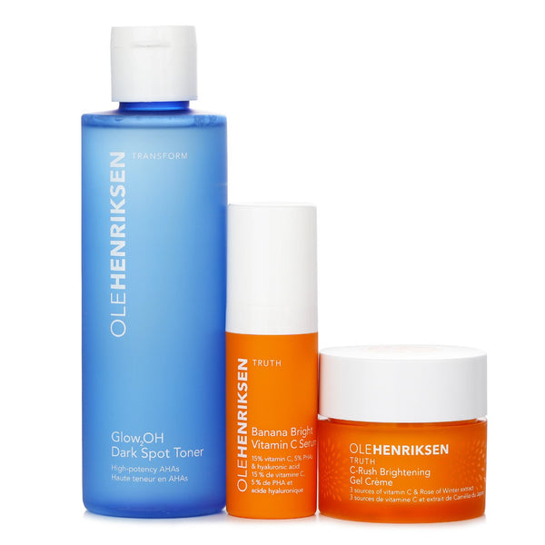 ウラヘンリクセン  3 メガ ワンダーズ セット: バナナ ブライト ビタミン C セラム 15ml + Glow2OH ダーク スポット トナー 190ml + C-ラッシュ ブライトニング ジェル クリーム 35ml   3pcs