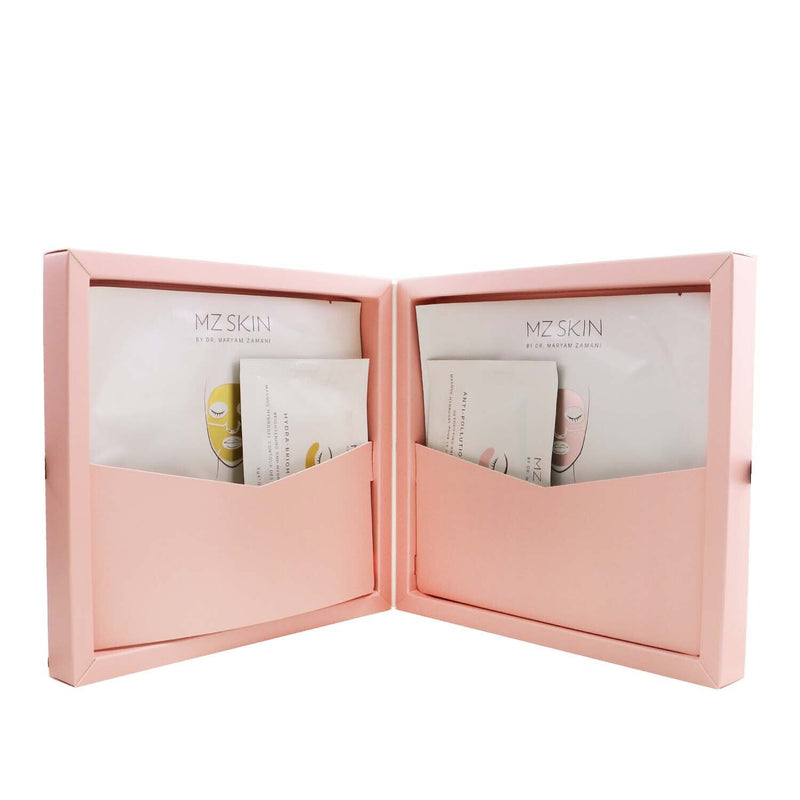 MZ スキン  マスク ディスカバリー コレクション: ハイドラ リフト ゴールデン フェイシャル トリートメント マスク + ハイドラ ブライト ゴールデン アイ トリートメント マスク + アンチポリューション ハイドレーティング フェイス マスク アンチポリューション イルミネーティング アイ マスク   4pcs