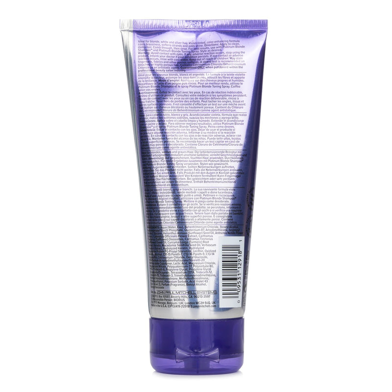 ポール　ミッチェル  Platinum Blonde Conditioner (Cools Brassiness - Eliminates Warmth)   200ml/6.8oz