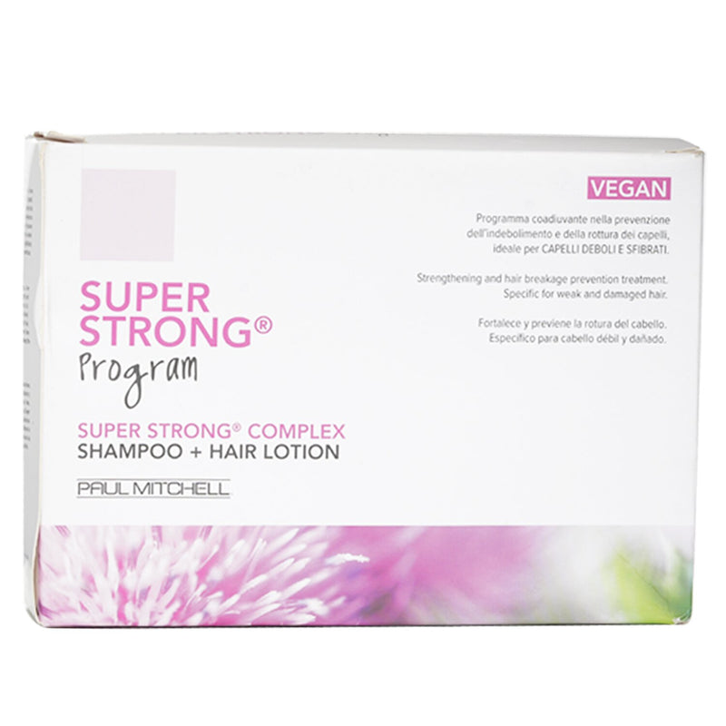 ポール　ミッチェル  Strength Super Strong Complex Program Set: Shampoo 300ml + Hair Lotion 12x6ml   13pcs