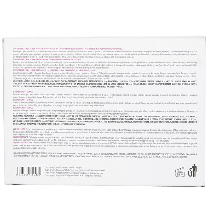 ポール　ミッチェル  Strength Super Strong Complex Program Set: Shampoo 300ml + Hair Lotion 12x6ml   13pcs