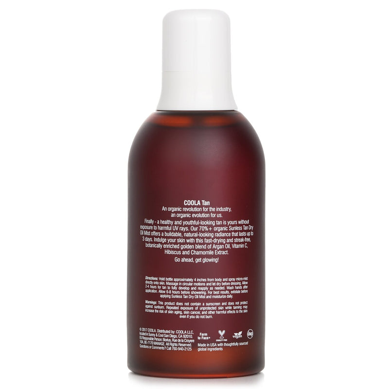 クーラ  オーガニック サンレス タン ドライ オイル ミスト   100ml/3.4oz