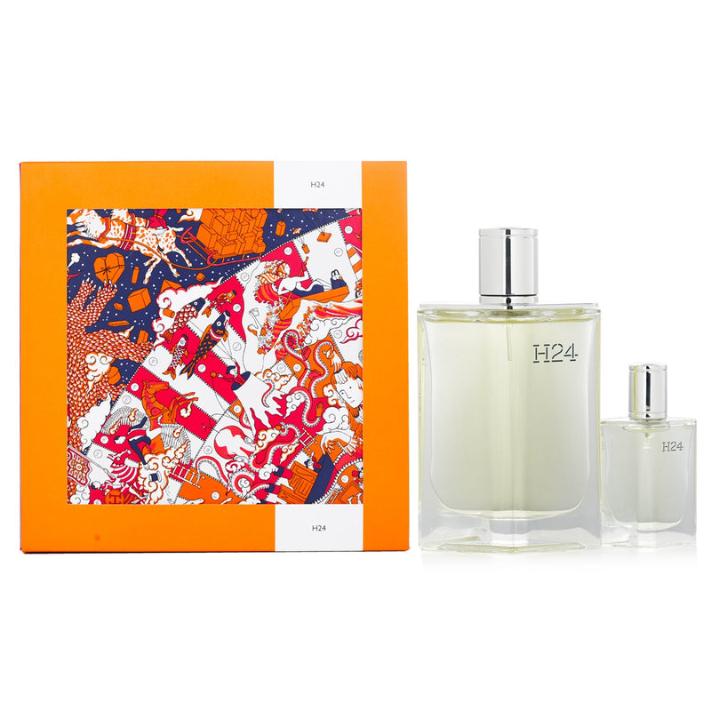 エルメス  H24 Coffret: Eau De Toilette Spray 100ml/3.3oz + Eau De Toilette Spray 12.5ml/0.42oz   2pcs