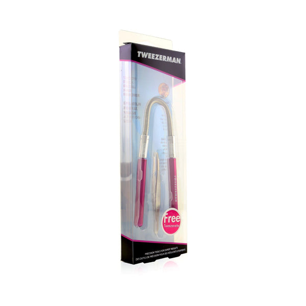 ツィーザーマン  スムースフィニッシュ フェイシャルヘアリムーバー ピンク (ステンレススラントピンセット付)   2pcs