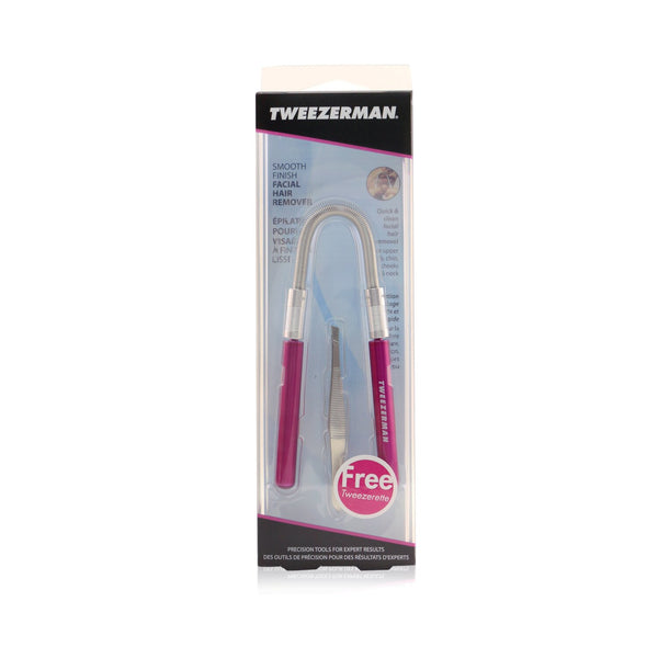 ツィーザーマン  スムースフィニッシュ フェイシャルヘアリムーバー ピンク (ステンレススラントピンセット付)   2pcs
