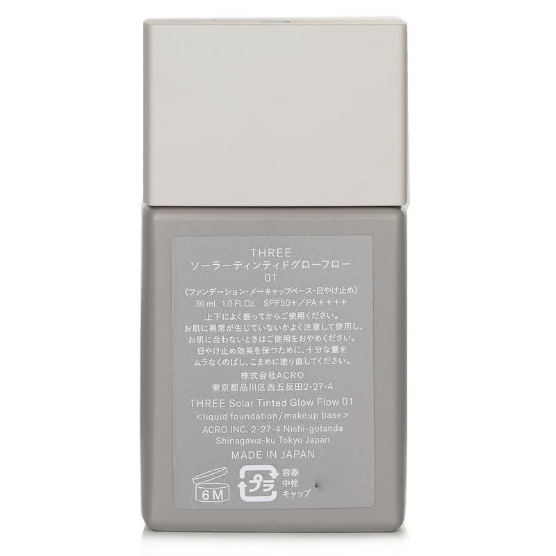 スリー THREE  ソーラー ティンテッド グロウ フロー リキッド ファンデーション SPF 50 - # 01   30ml/1oz