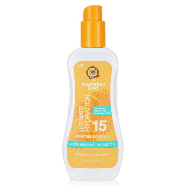 オーストラリアンゴールド  スプレー ジェル サンスクリーン SPF 15 (アルティメット ハイドレーション)   237ml/8oz